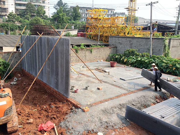 筑步輕質(zhì)隔墻板建房工程